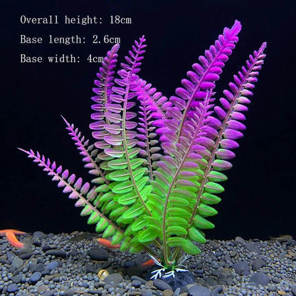 Plantes artificielles sous-marines en plastique pour Aquarium, faux arbuste aquatique, visualisation d'herbe verte, décoration de Simulation - Animaleriex