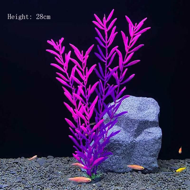 Plantes artificielles sous-marines en plastique pour Aquarium, faux arbuste aquatique, visualisation d'herbe verte, décoration de Simulation - Animaleriex