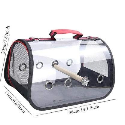 Cage de Transport pour oiseaux, transporteur de voyage avec perche, espace respirant, sac à dos de sortie pour perroquet, sac multifonctionnel pour oiseaux en plein air - Animaleriex
