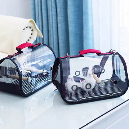 Cage de Transport pour oiseaux, transporteur de voyage avec perche, espace respirant, sac à dos de sortie pour perroquet, sac multifonctionnel pour oiseaux en plein air - Animaleriex