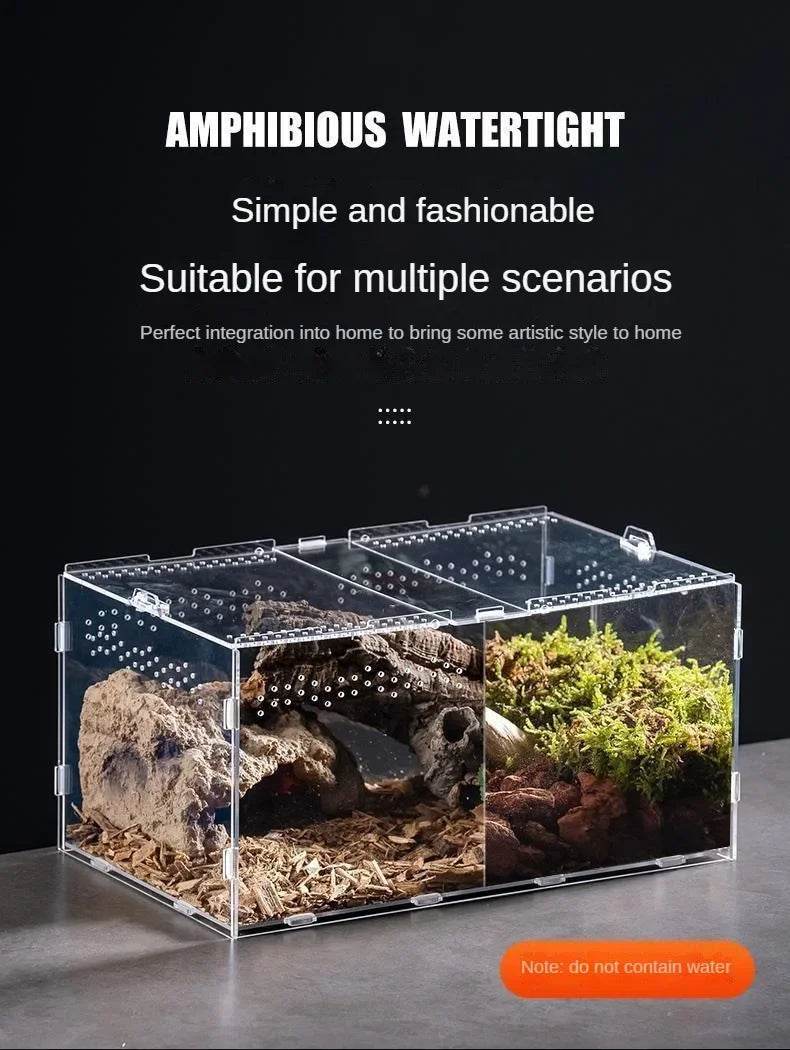 Boîte d'élevage de Terrarium pour reptiles, boîtier en acrylique, boîtier Nano arboricole pour tarentule, araignée, Scorpion, Dragon barbu - Animaleriex