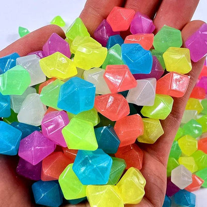 Pierres lumineuses pour Aquarium, 50/100/200 pièces, ornement pour Aquarium, galets qui brillent dans la nuit, décorations extérieures pour cour, pelouse, chemin, allées - Animaleriex