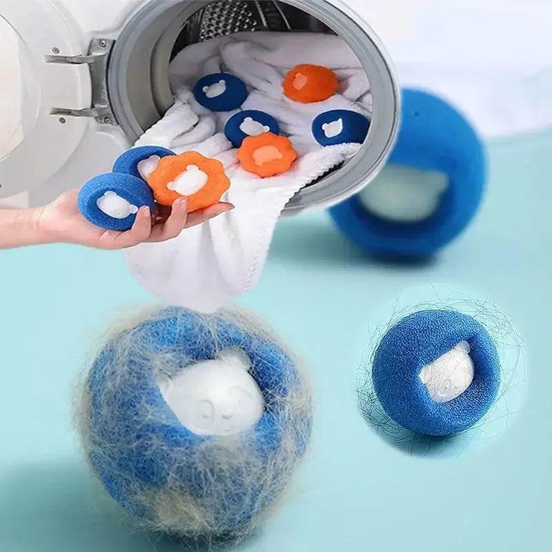 Boule réutilisable pour épilateur de poils d'animaux, Machine à laver, filtre, autocollant en laine, épilateur de poils de chat, attrape-peluches pour la maison - Animaleriex
