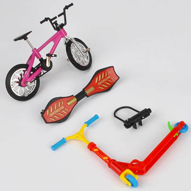 Mini trottinette à deux roues, 1 ensemble, jouets éducatifs pour enfants, trottinette à doigts, vélo, Skateboard, cadeau d'anniversaire pour garçons - Animaleriex
