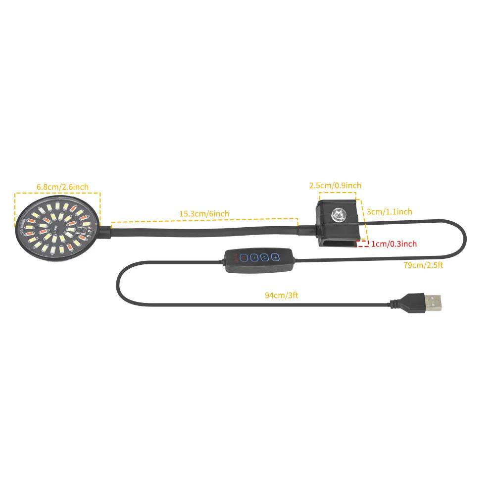 Lampe à pince USB 4W/7W pour aquarium, décoration Led, contrôle à spectre complet, lampe à algues, éclairage décoratif pour petit réservoir - Animaleriex