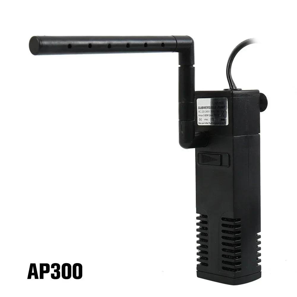 Pompe de filtre à eau Submersible à bas niveau, filtre pour réservoir de tortue, Aquarium, réservoir de poissons, pompe verticale augmentant l'oxygène, prise ue 3W - Animaleriex