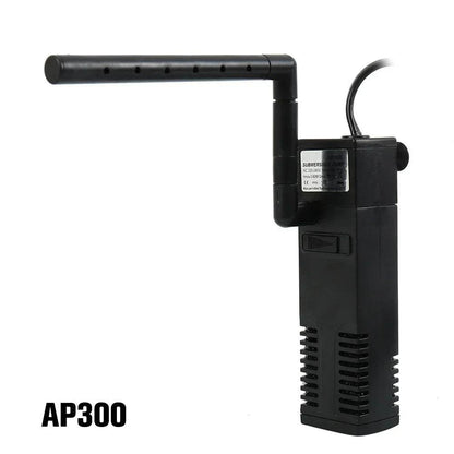 Pompe de filtre à eau Submersible à bas niveau, filtre pour réservoir de tortue, Aquarium, réservoir de poissons, pompe verticale augmentant l'oxygène, prise ue 3W - Animaleriex