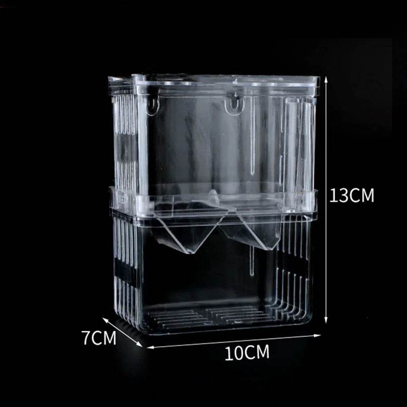 Boîte d'isolation multifonctionnelle pour l'élevage de poissons d'aquarium, incubateur d'aquarium à haute transparence, Double Guppies, incubateur d'éclosion - Animaleriex