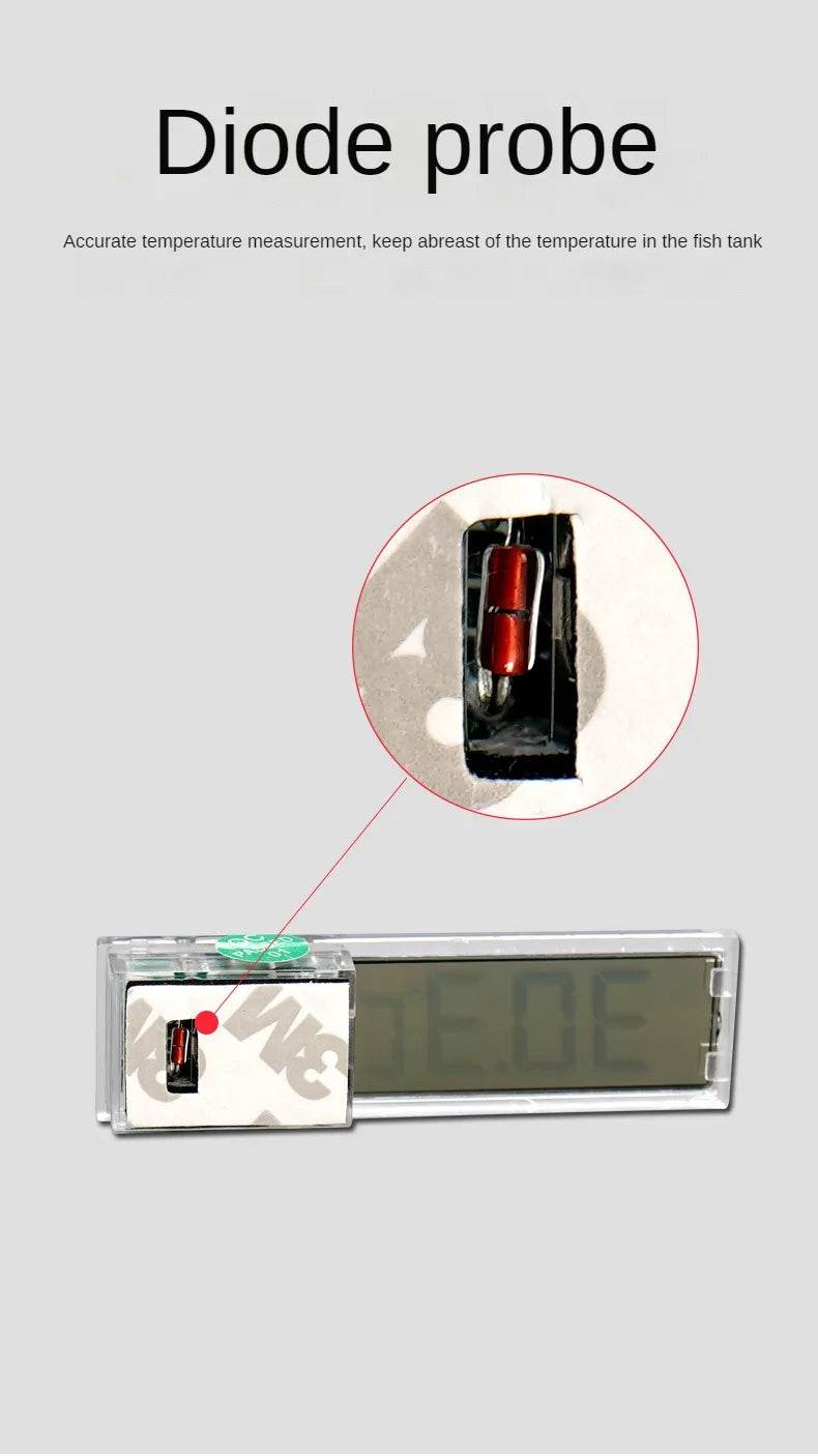 Thermomètre électronique LCD numérique pour Aquarium, mesure de la température du réservoir de poisson, accessoires d'aquarium - Animaleriex