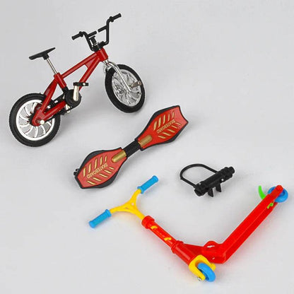 Mini trottinette à deux roues, 1 ensemble, jouets éducatifs pour enfants, trottinette à doigts, vélo, Skateboard, cadeau d'anniversaire pour garçons - Animaleriex