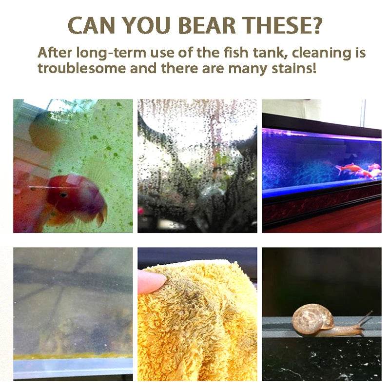 Outil de nettoyage d'aquarium, outil de nettoyage d'aquarium, élimination du sable plat et des algues, grattoir d'élimination des algues en verre à double usage avec 5 lames - Animaleriex