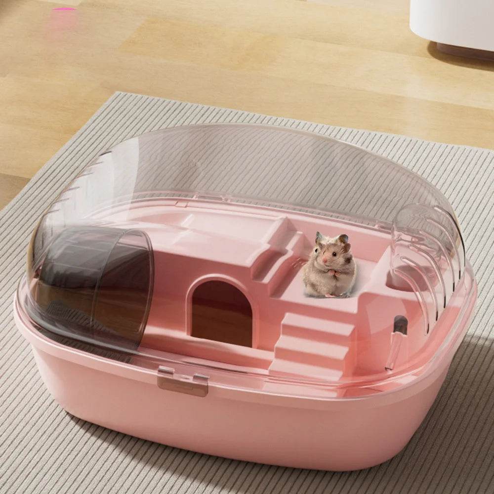 Grande Cage de Hamster avec Ventilation ouvrable, maison transparente pour habitat de Hamster, lapin, gerbilles, hérisson, souris, petits animaux - Animaleriex