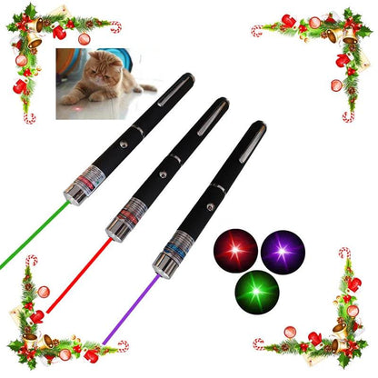 Mini pointeur laser 2 en 1 pour animaux de compagnie et chats, lampe de poche LED portable pour dressage d'animaux, outil indicateur de jouet à gratter, cadeaux de vacances - Animaleriex