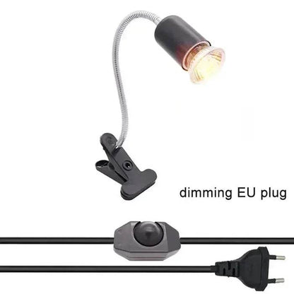 Ampoule halogène 50 W incluse, lampe chauffante pour reptiles, col de cygne réglable, lampes chauffantes pour réservoir d'aquarium, tortue, lézard, serpent, Terrarium - Animaleriex
