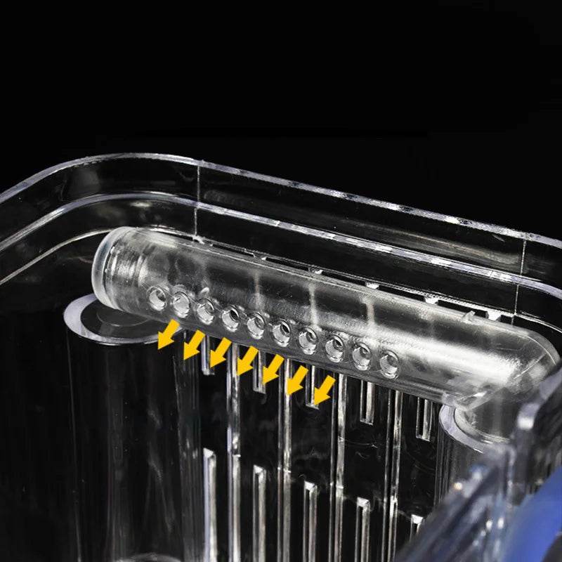 Boîte d'isolation multifonctionnelle pour l'élevage de poissons d'aquarium, incubateur d'aquarium à haute transparence, Double Guppies, incubateur d'éclosion - Animaleriex