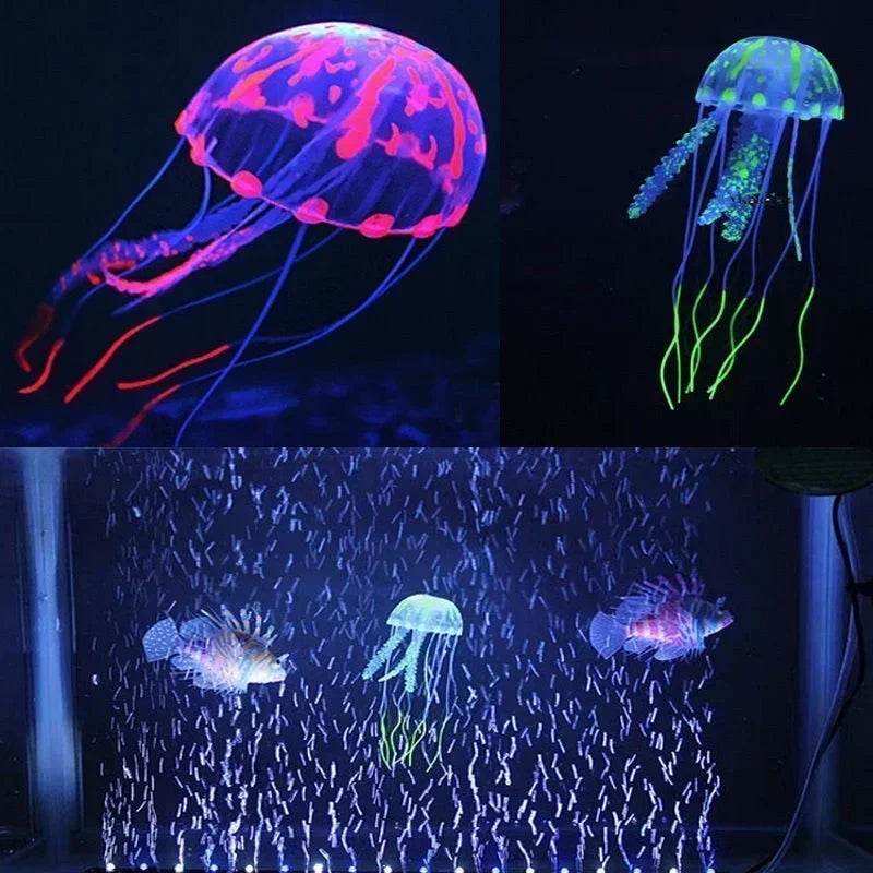 Aquarium artificiel lumineux, poisson-lion, paysage en Silicone, faux poisson flottant, lueur dans la nuit, ornement, décoration de la maison - Animaleriex