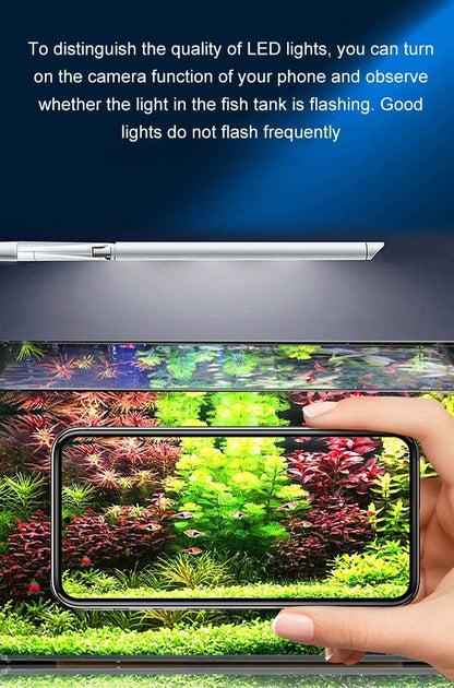 Lampe à pince Super brillante lumière LED d'aquarium pour plante aquatique grandir Aquarium lampe de synchronisation à spectre complet 220-240V 30 ~ 70CM 4W 8W 13W - Animaleriex