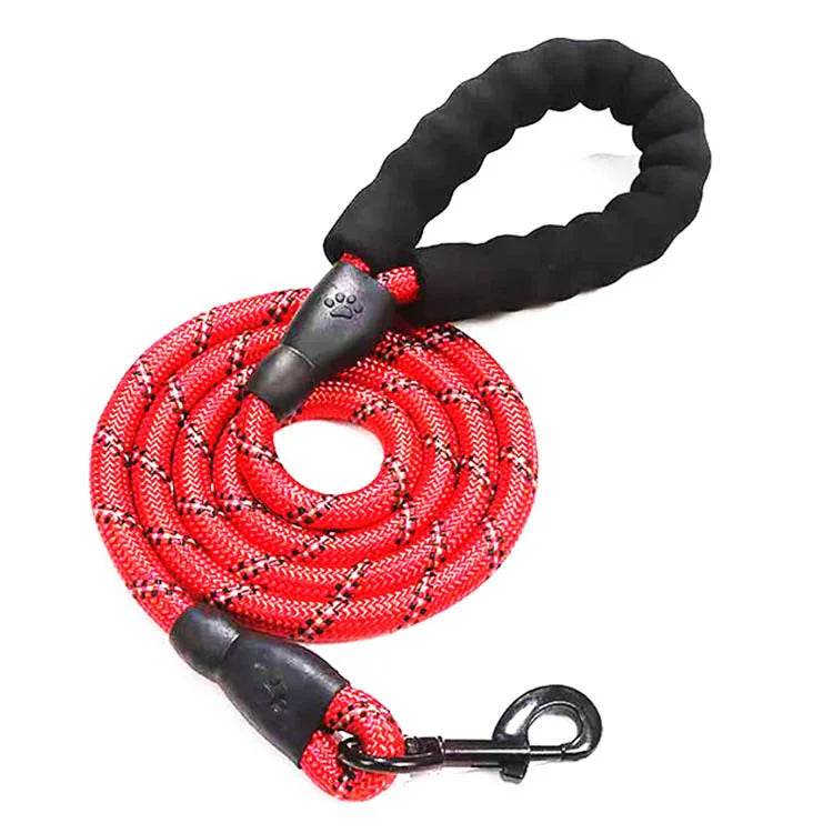 Laisse réfléchissante pour chien 1,5 m Laisse en nylon pour chien Poignée rembourrée confortable Marche en plein air Petit Moyen Grand Accessoires pour chiens Fournitures - Animaleriex