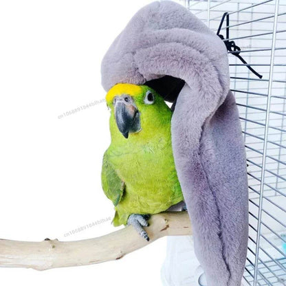 Hamac à oiseaux en peluche douce, coupe-vent d'hiver, Cage à perroquets, lit suspendu, grotte à perruches, tente de cachette, fournitures de nid d'oiseaux pour animaux de compagnie - Animaleriex