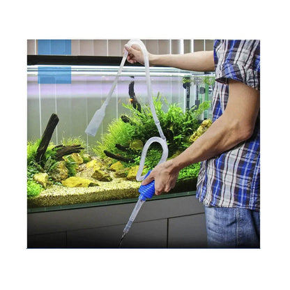 Semi-automatique Aquarium propre aspirateur changement d'eau gravier Aquarium Simple réservoir de poisson vide Siphon pompe nettoyeur - Animaleriex