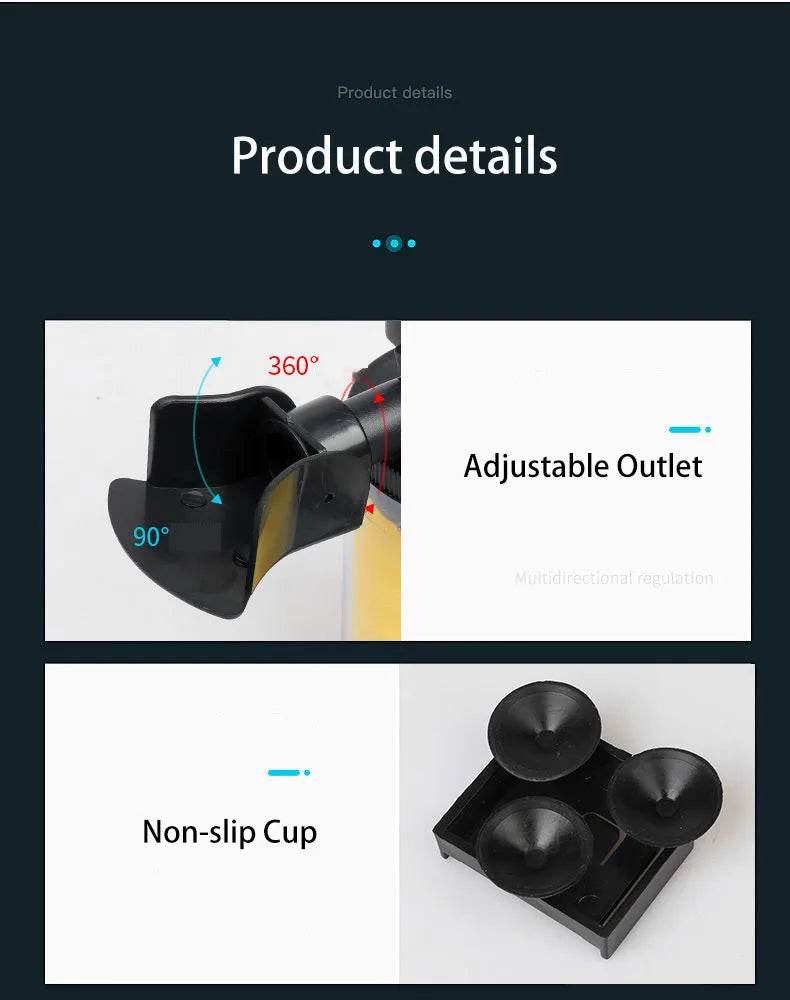 Filtre silencieux 220V 50Hz pour Aquarium, tortue, poisson, pompe à eau Submersible, Bio éponge, écumoire, fabricant de vagues, accessoires de filtres - Animaleriex