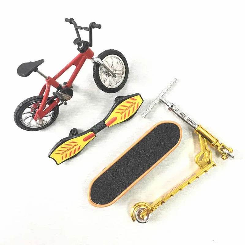 Mini trottinette à deux roues, 1 ensemble, jouets éducatifs pour enfants, trottinette à doigts, vélo, Skateboard, cadeau d'anniversaire pour garçons - Animaleriex