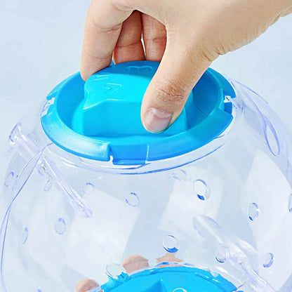 Balle d'exercice pour Hamster 14cm/18/cm, boule de course transparente avec corde de Traction pour petits animaux, fournitures pour animaux de compagnie - Animaleriex