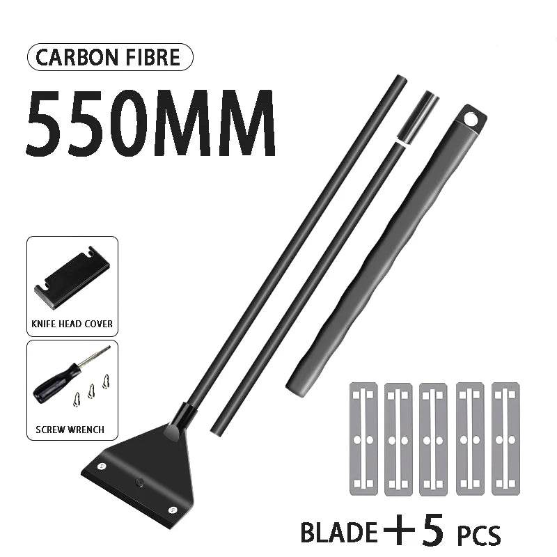 Outil de nettoyage d'aquarium, outil de nettoyage d'aquarium, élimination du sable plat et des algues, grattoir d'élimination des algues en verre à double usage avec 5 lames - Animaleriex