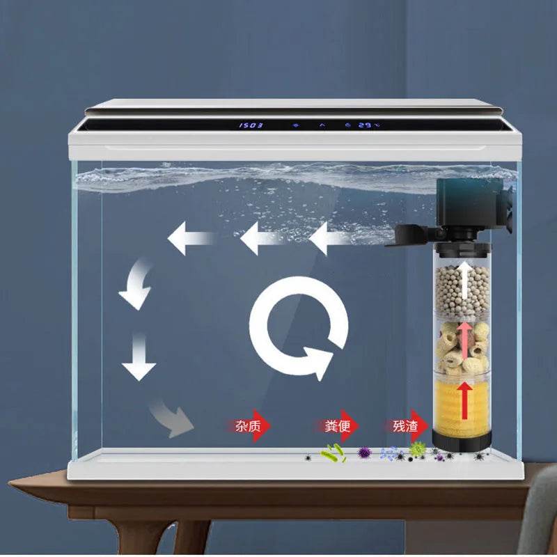 Filtre silencieux 220V 50Hz pour Aquarium, tortue, poisson, pompe à eau Submersible, Bio éponge, écumoire, fabricant de vagues, accessoires de filtres - Animaleriex