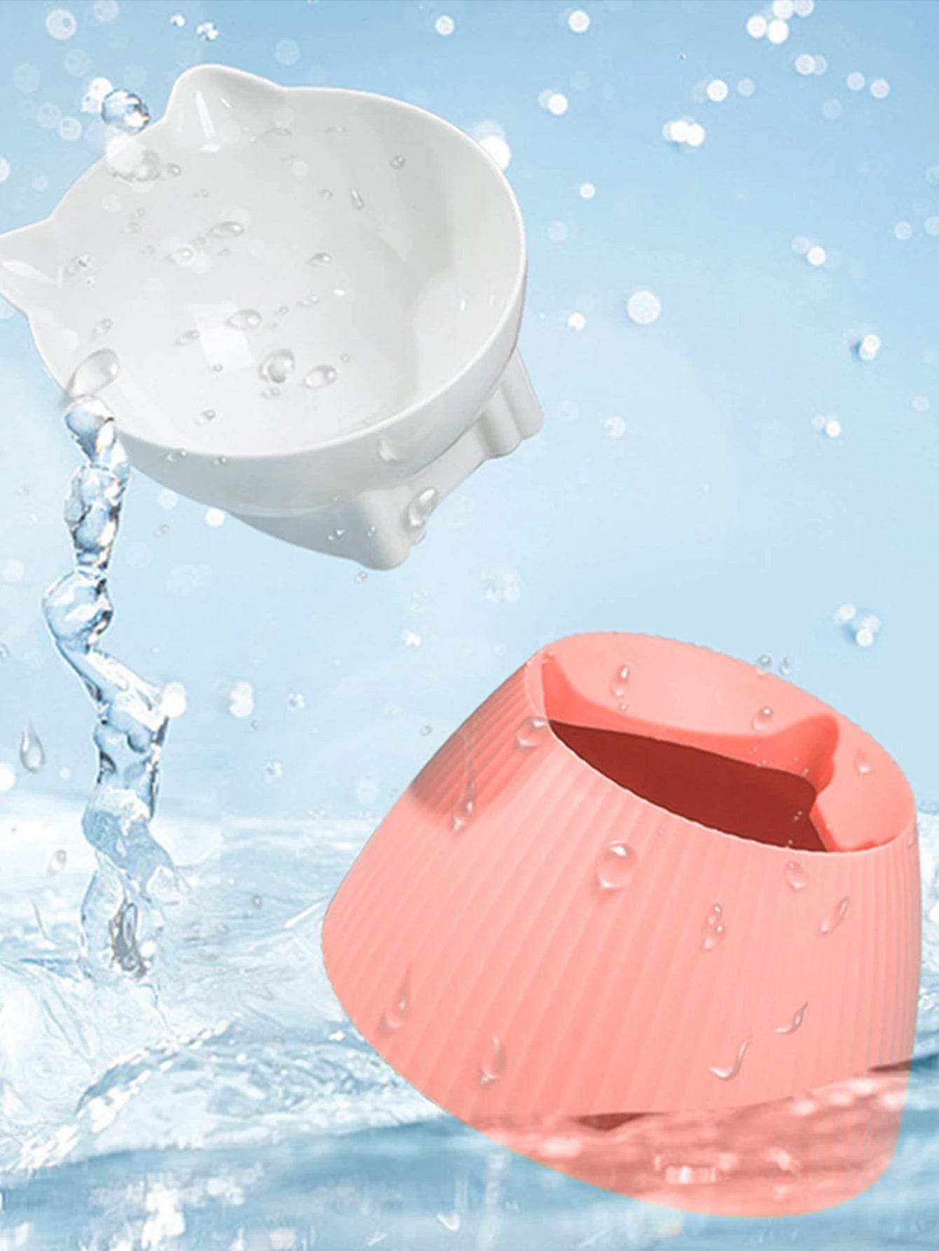 Bols surélevés pour chat avec support surélevé, 15 supports de protection du cou inclinés, bol distributeur d'eau et de nourriture pour animaux de compagnie, pour chats ou petits chiens, 1 pièce - Animaleriex