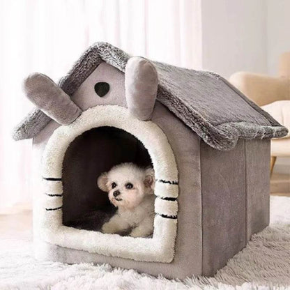 Niche d'intérieur lavable pour chat et chien, toutes saisons, coussin doux et amovible, niche pour animaux de petite et moyenne taille, fournitures durables pour animaux de compagnie - Animaleriex