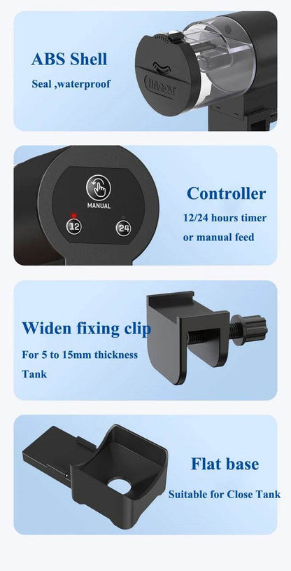 Mangeoire automatique pour Aquarium, synchronisation intelligente, 100Ml, mangeoire automatique pour poissons rouges, grande capacité - Animaleriex