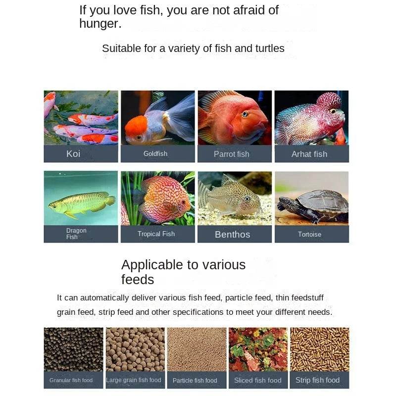 Alimentation automatique pour Aquarium, synchronisation/Wifi, sans fil, application pour téléphone Intelligent, haut-parleur Intelligent, télécommande vocale, alimentation des poissons - Animaleriex