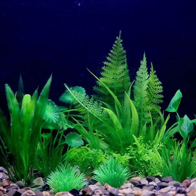 Plantes artificielles sous-marines en plastique pour Aquarium, faux arbuste aquatique, visualisation d'herbe verte, décoration de Simulation - Animaleriex