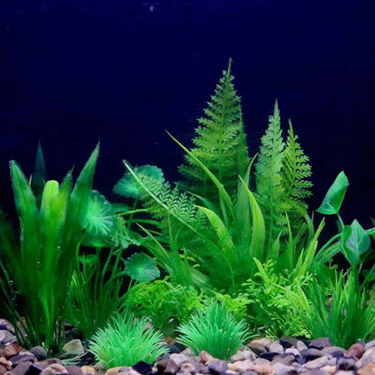 Plantes artificielles sous-marines en plastique pour Aquarium, faux arbuste aquatique, visualisation d'herbe verte, décoration de Simulation - Animaleriex