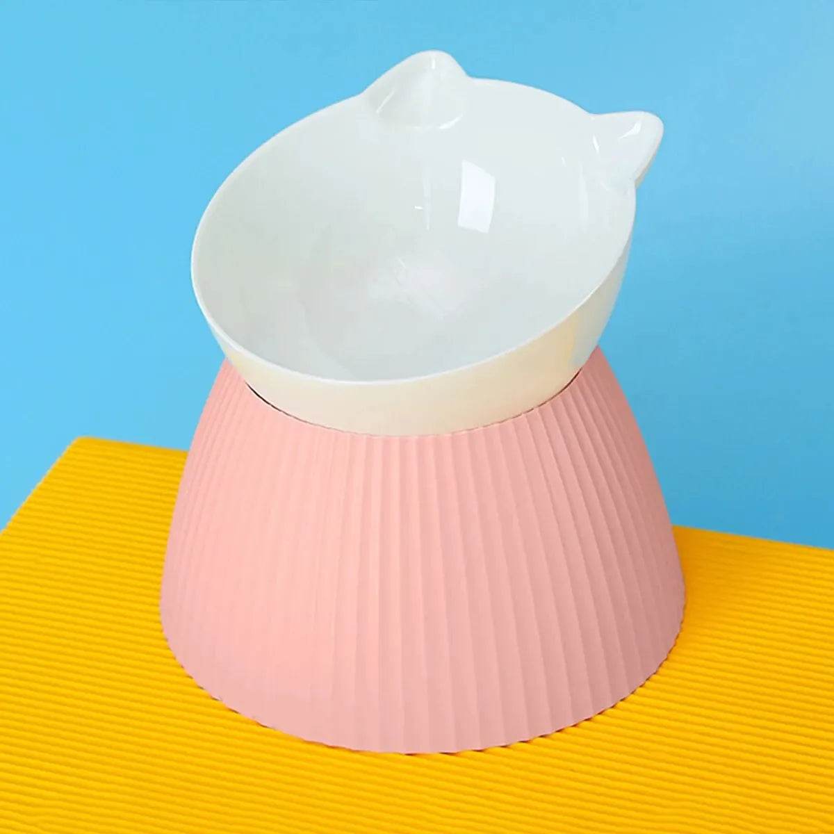 Bols surélevés pour chat avec support surélevé, 15 supports de protection du cou inclinés, bol distributeur d'eau et de nourriture pour animaux de compagnie, pour chats ou petits chiens, 1 pièce - Animaleriex