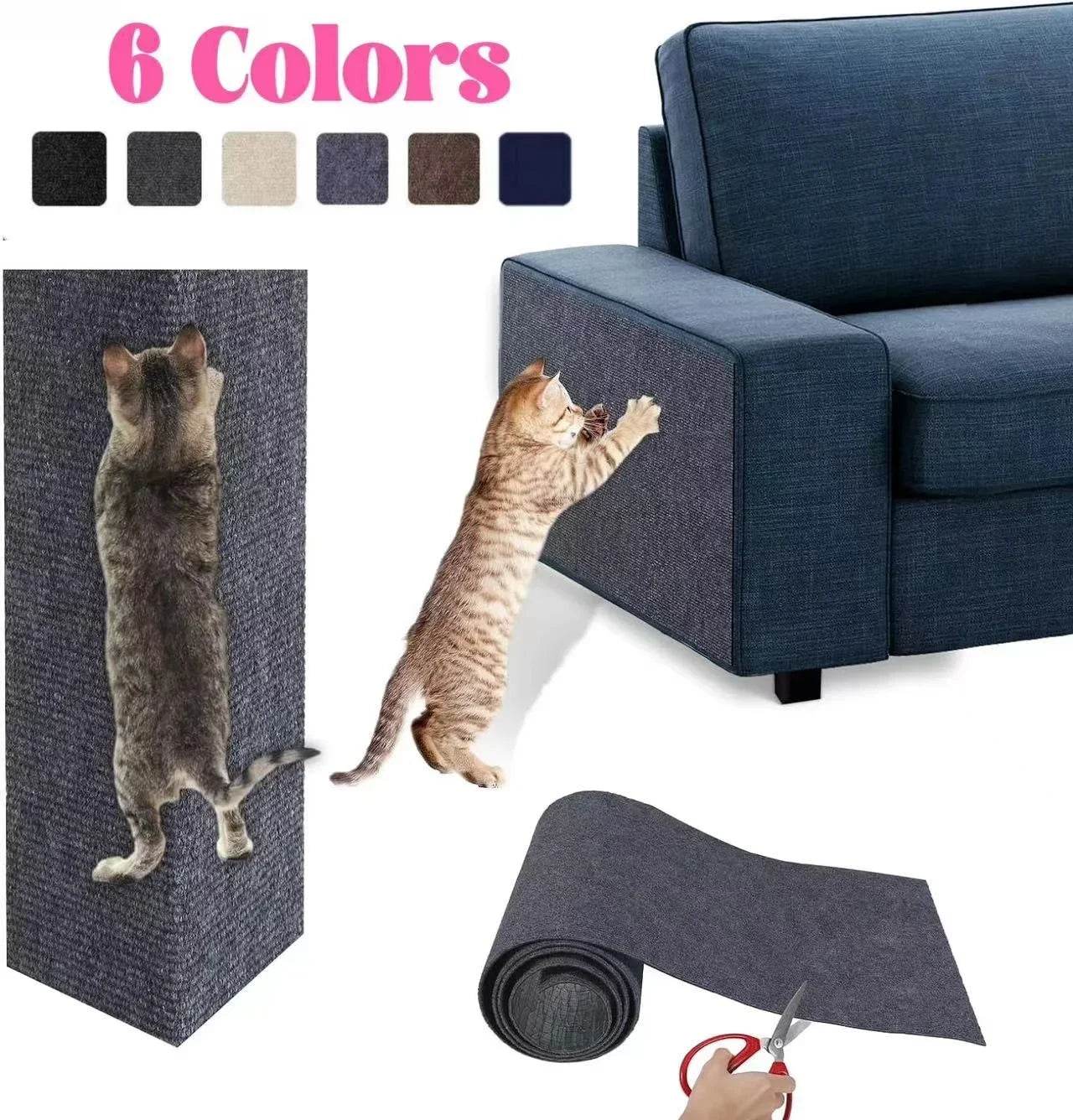 Tapis à gratter auto-adhésif pour chat, tapis à découper, poste à gratter pour chat, Protection anti-rayures pour meubles de canapé - Animaleriex