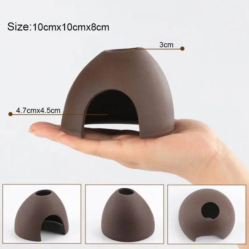 Décoration d'aquarium en céramique, abri pour poissons et crevettes, poterie, maison de Scorpion, Simulation de pierre, décor d'aquarium idéal - Animaleriex