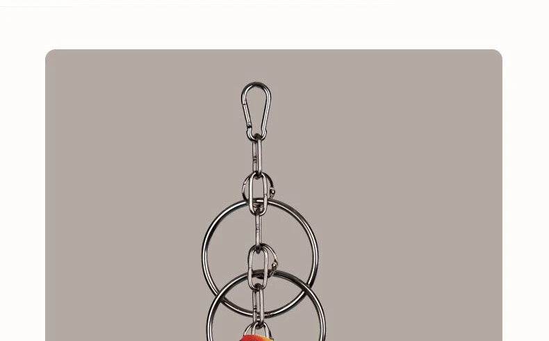 Jouet perroquet en acier inoxydable 304, escalade, grand diamant de taille moyenne, Machine grise, Puzzle, Cage à oiseaux, présentoir suspendu - Animaleriex