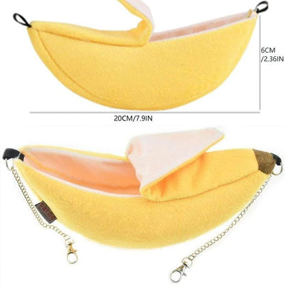 Banane Hamster lit maison hamac petit Animal chaud lit maison Cage nid Hamster accessoire pour Sugar Glider Hamster petit oiseau Animal de compagnie - Animaleriex