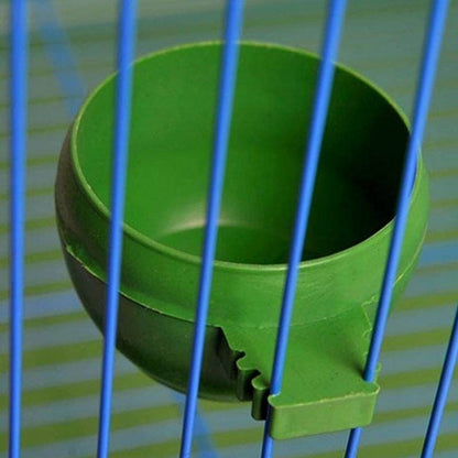 Mini bol d'eau et de nourriture en plastique vert pour perroquets, 3 pièces/ensemble, mangeoire en plastique pour oiseaux, Pigeons, Cage, tasse de sable, outil d'alimentation, accessoire - Animaleriex