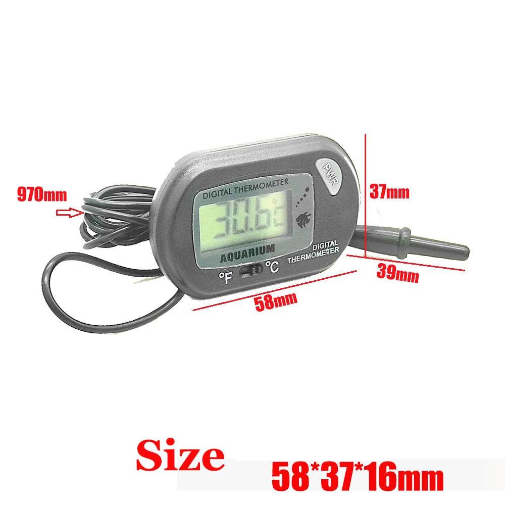-50-70 ℃/-58-158 °F Mini affichage numérique électronique thermomètre pour aquarium boîte pour animaux de compagnie aquatique Reptile tortue thermomètre avec sonde - Animaleriex