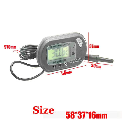 -50-70 ℃/-58-158 °F Mini affichage numérique électronique thermomètre pour aquarium boîte pour animaux de compagnie aquatique Reptile tortue thermomètre avec sonde - Animaleriex