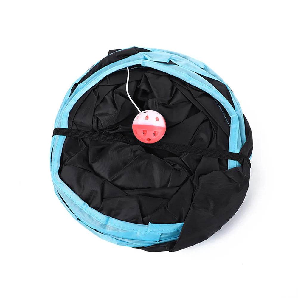 Tunnel pour chat, fournitures pour animaux de compagnie, Tunnel de jeu S T Pass pliable, jouet pour chat, baril de forage respirant pour papier fort d'intérieur - Animaleriex
