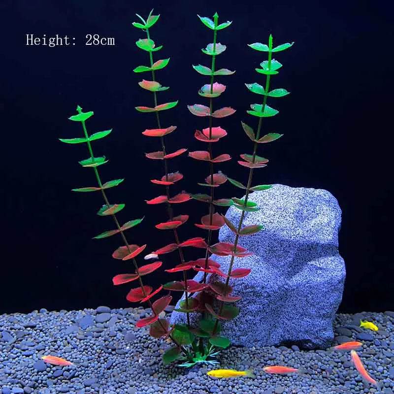 Plantes artificielles sous-marines en plastique pour Aquarium, faux arbuste aquatique, visualisation d'herbe verte, décoration de Simulation - Animaleriex