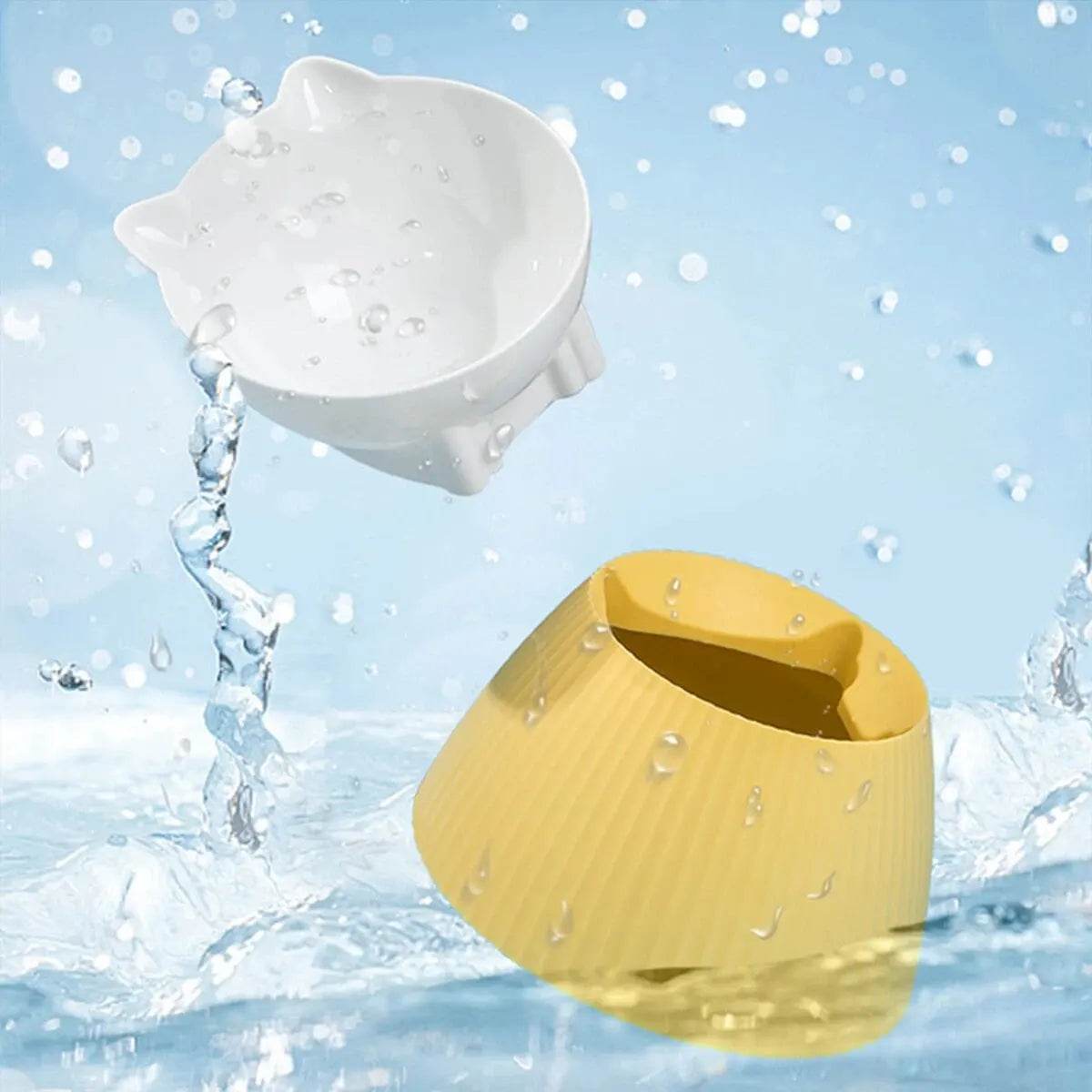 Bols surélevés pour chat avec support surélevé, 15 supports de protection du cou inclinés, bol distributeur d'eau et de nourriture pour animaux de compagnie, pour chats ou petits chiens, 1 pièce - Animaleriex