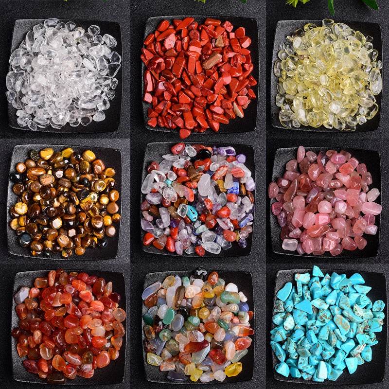 Pierres naturelles, cristaux de gravier, puces de Quartz, minéraux, guérison Reiki, Agates tombées, spécimen de pierres précieuses, décoration d'aquarium à domicile, 50/100g - Animaleriex