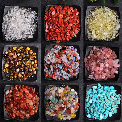 Pierres naturelles, cristaux de gravier, puces de Quartz, minéraux, guérison Reiki, Agates tombées, spécimen de pierres précieuses, décoration d'aquarium à domicile, 50/100g - Animaleriex