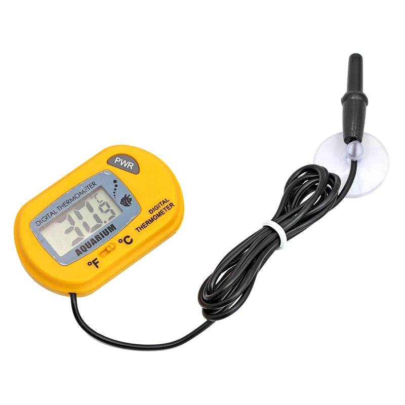 Thermomètre numérique LCD pour Aquarium, compteur de température et d'eau, détecteur de température, alarme de poisson, fournitures pour animaux de compagnie, outil aquatique - Animaleriex