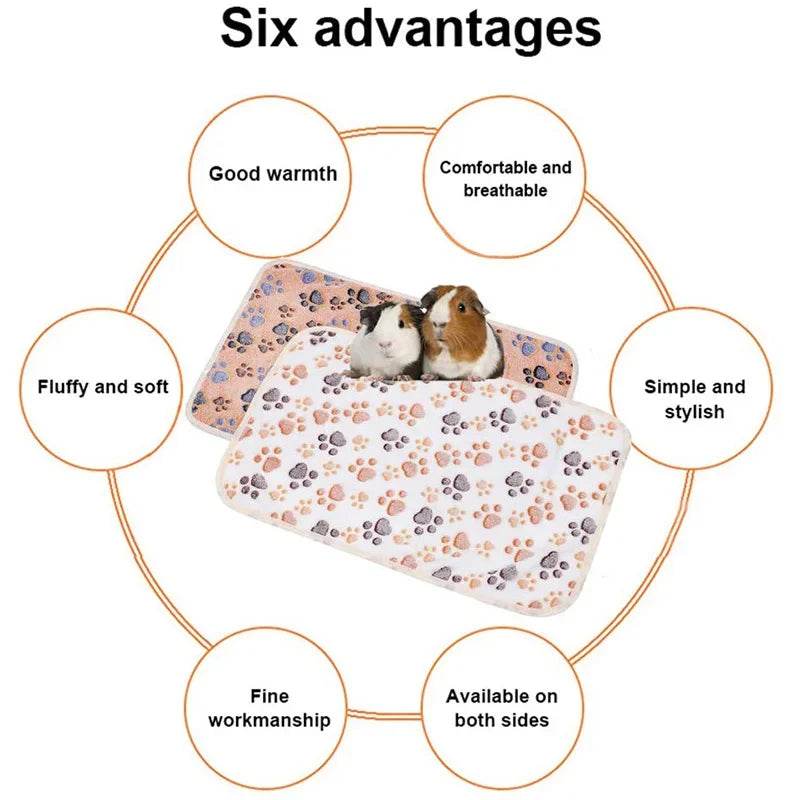 Tapis de sommeil doux pour Hamster, tapis de pipi pour animaux de compagnie, chiot, chaton, couverture de lit, cochon d'inde, tapis en peluche, lit pour petits animaux, lapin, Hamster - Animaleriex